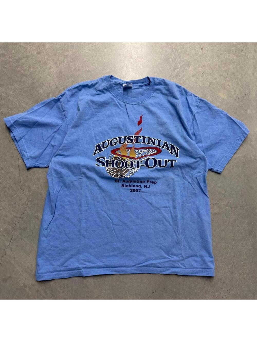 2000s sick Graphic Augustian Basketball Tee Sized XL Gildan